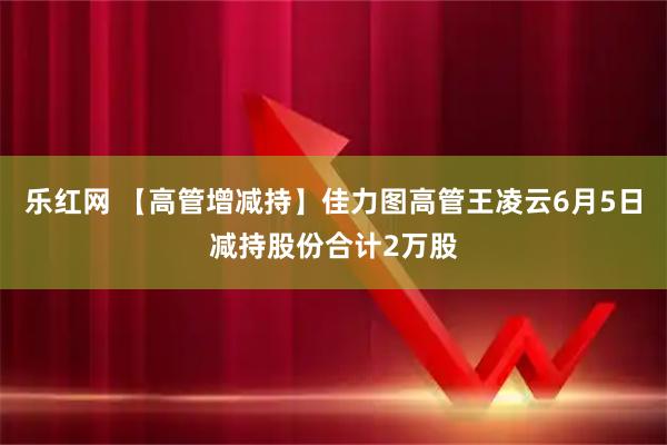 乐红网 【高管增减持】佳力图高管王凌云6月5日减持股份合计2万股